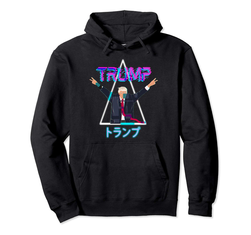 80S Trump Vaporwave Japanese Hoodie - Fun Novelty Design for Adults - T-Shirt, Sweatshirt, Hoodie