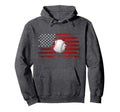 American Flag Baseball Baseball Hoodie - Trendy Graphic for Adults - T-Shirt, Sweatshirt, Hoodie
