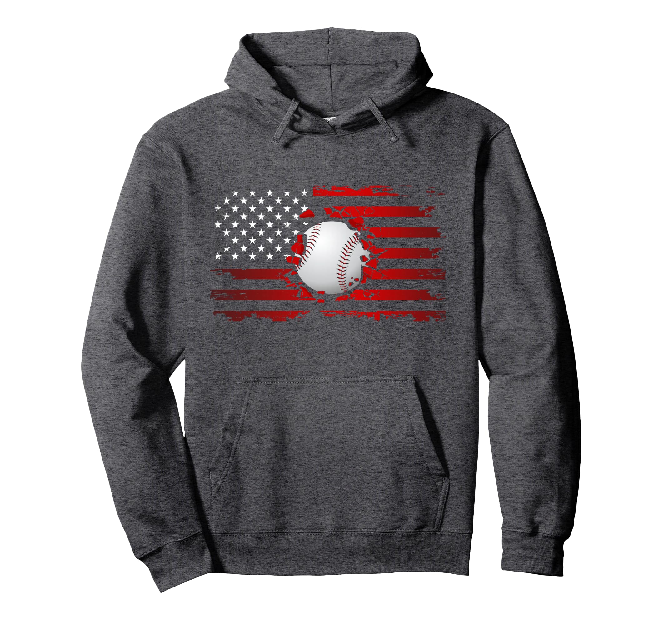 American Flag Baseball Baseball Hoodie - Trendy Graphic for Adults - T-Shirt, Sweatshirt, Hoodie