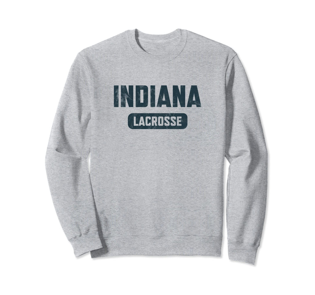 Distressed Indiana Lacrosse Sweatshirt - Aesthetic Graphic for Adults - T-Shirt, Sweatshirt, Hoodie