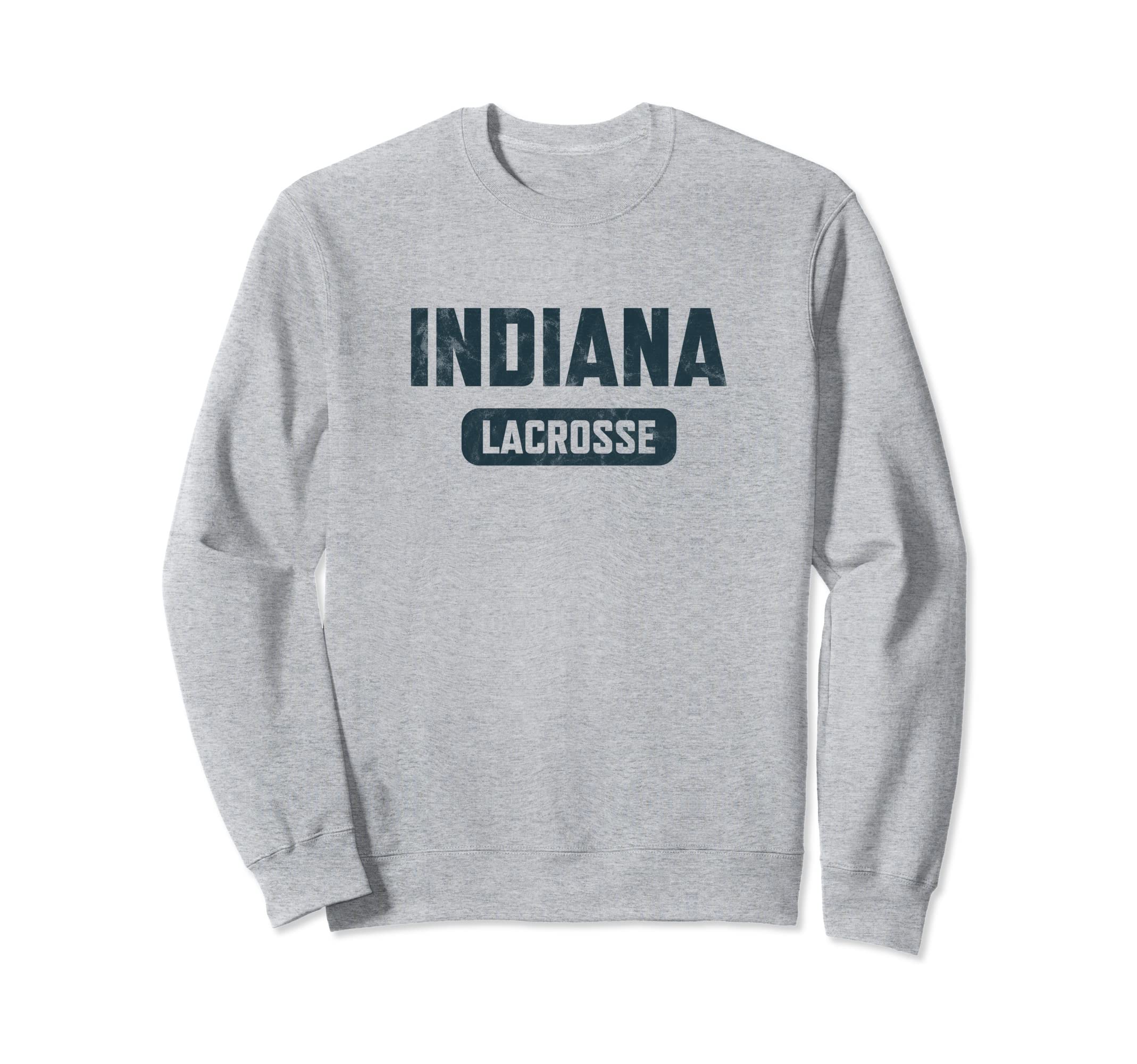 Distressed Indiana Lacrosse Sweatshirt - Aesthetic Graphic for Adults - T-Shirt, Sweatshirt, Hoodie