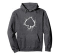 Distressed Ace Spades Poker Playing Hoodie - Fun Novelty Design for Adults - T-Shirt, Sweatshirt, Hoodie