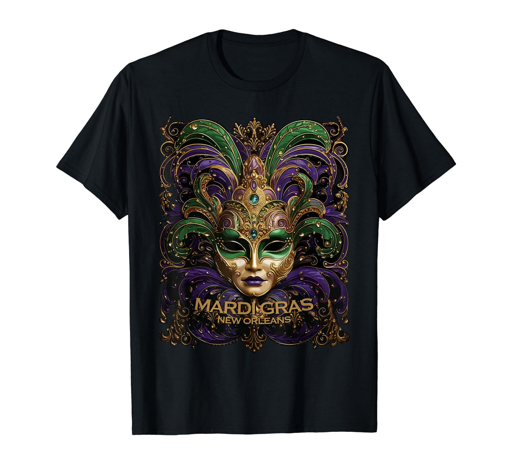 Mardi Gras Mask T-Shirt - Unique Graphic for Adults - T-Shirt, Sweatshirt, Hoodie