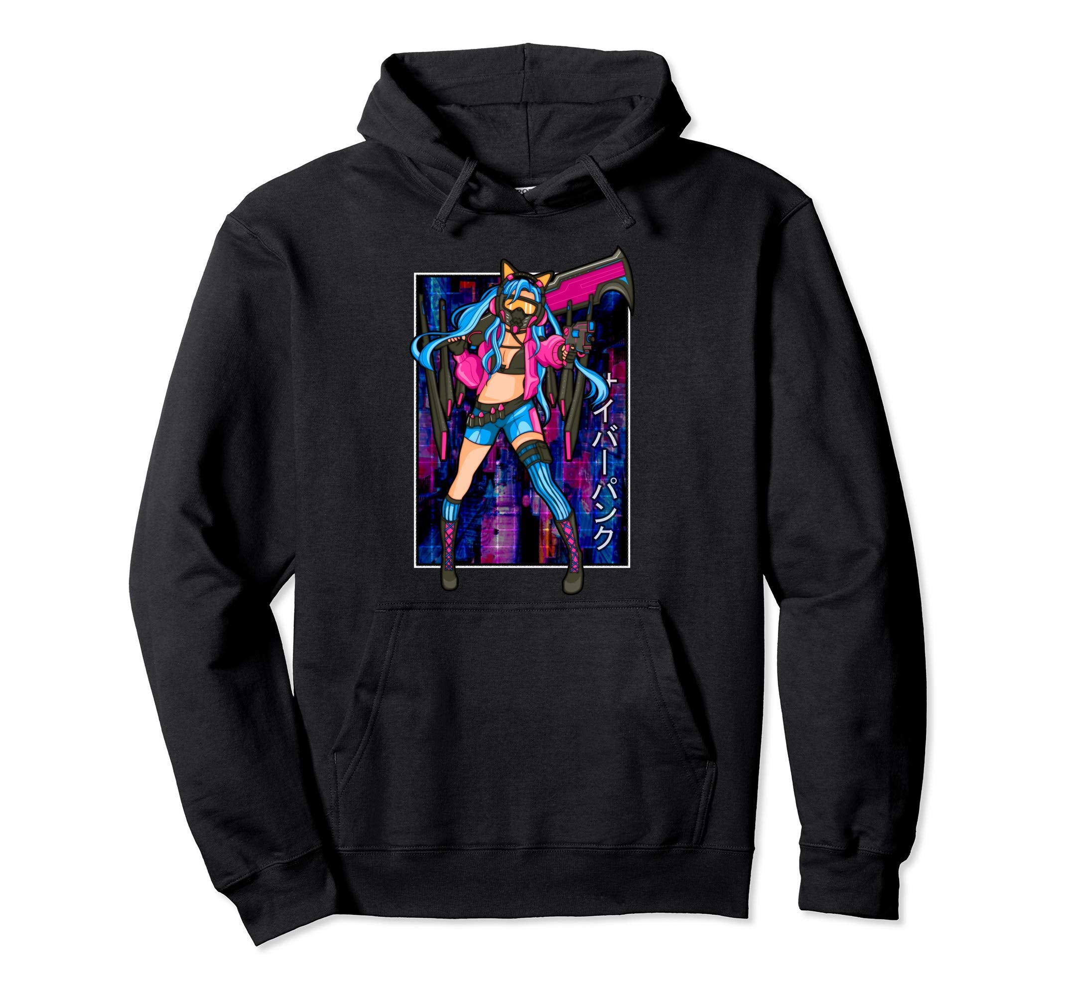 Vaporwave Anime Aesthetic Edm Music Hoodie - Fun Novelty Design Unisex - T-Shirt, Sweatshirt, Hoodie