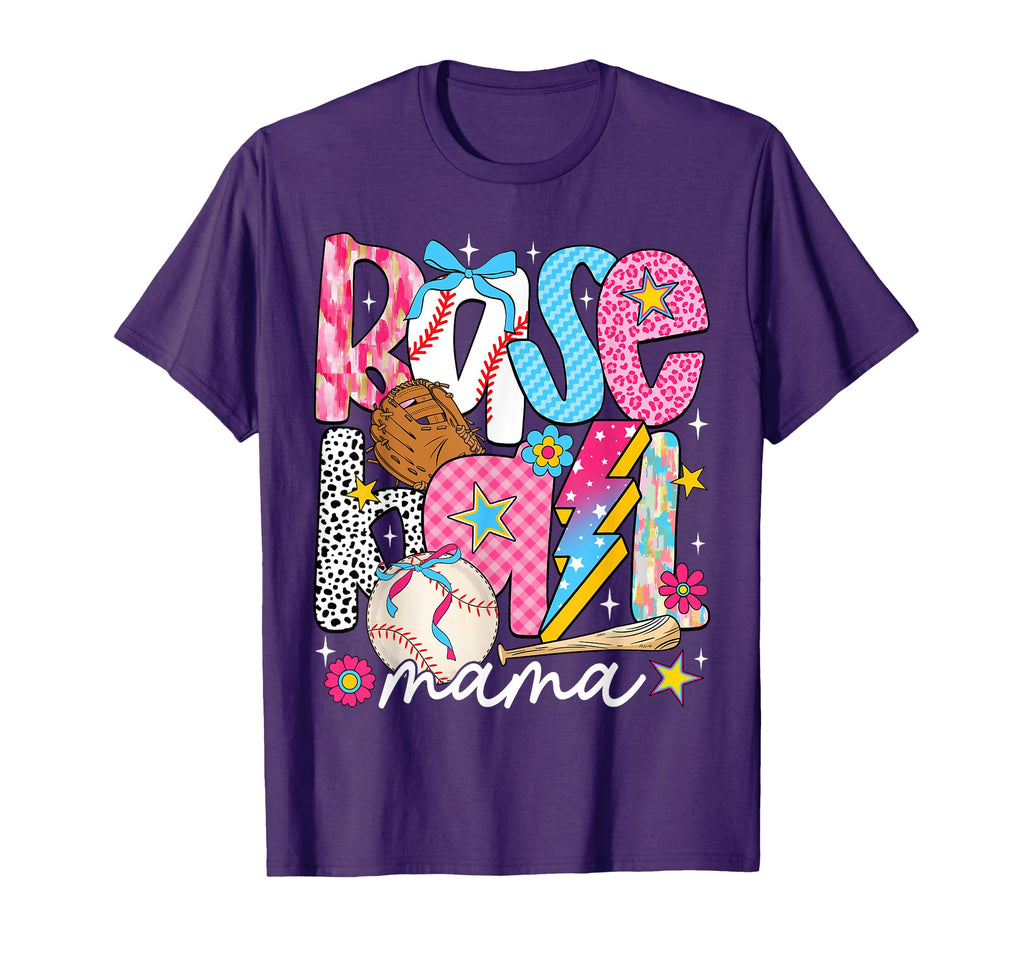 Baseball Mama Coquette Bow Game Day T-Shirt - Streetwear Style for Adults - T-Shirt, Sweatshirt, Hoodie