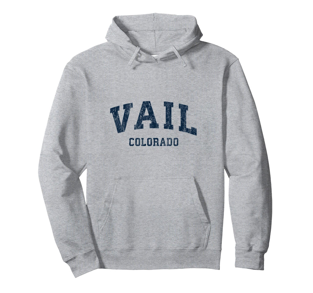 Vail Colorado Co Varsity Sports Navy Hoodie - Custom Art Print Men Women - T-Shirt, Sweatshirt, Hoodie