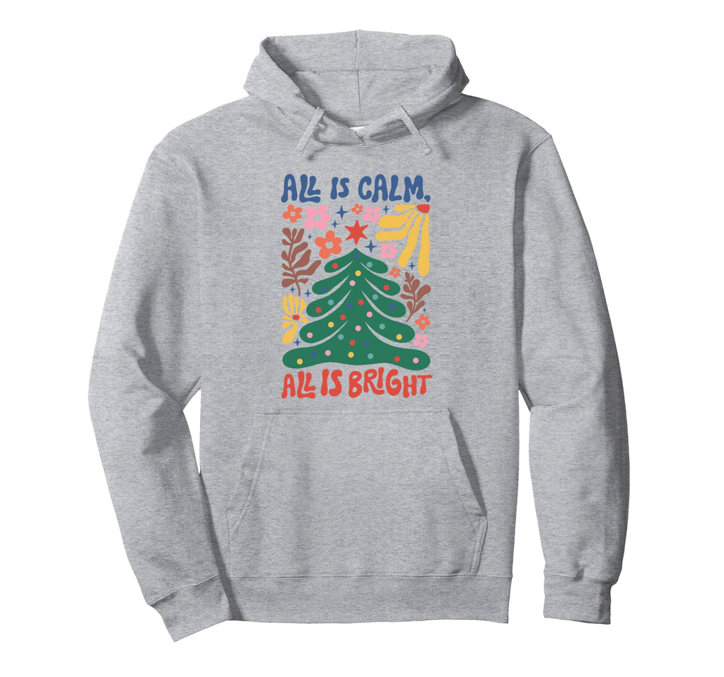 Boho Tree Holiday Flowers Aesthetic Hoodie - Graphic Print Men Women - T-Shirt, Sweatshirt, Hoodie