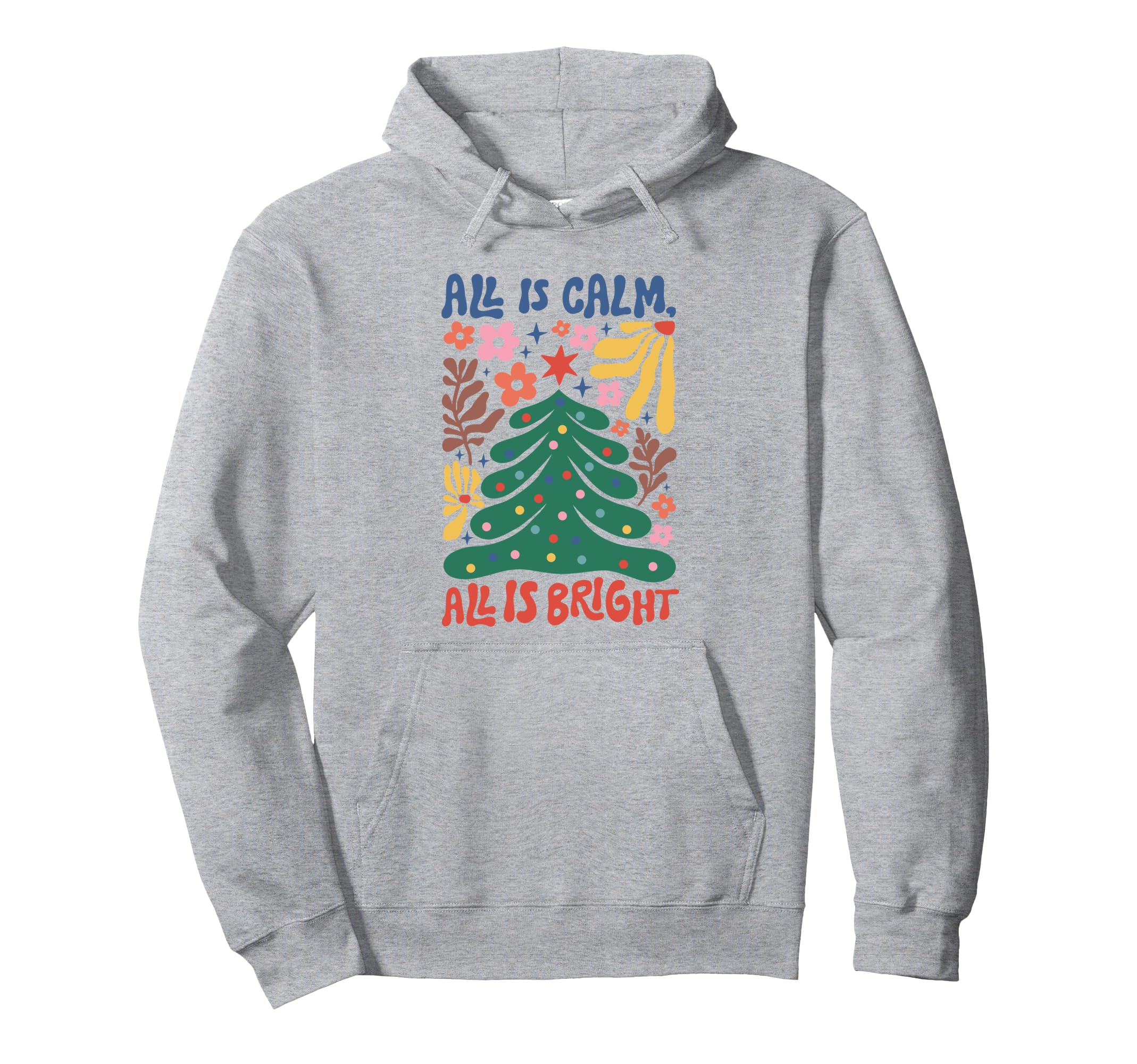 Boho Tree Holiday Flowers Aesthetic Hoodie - Graphic Print Men Women - T-Shirt, Sweatshirt, Hoodie