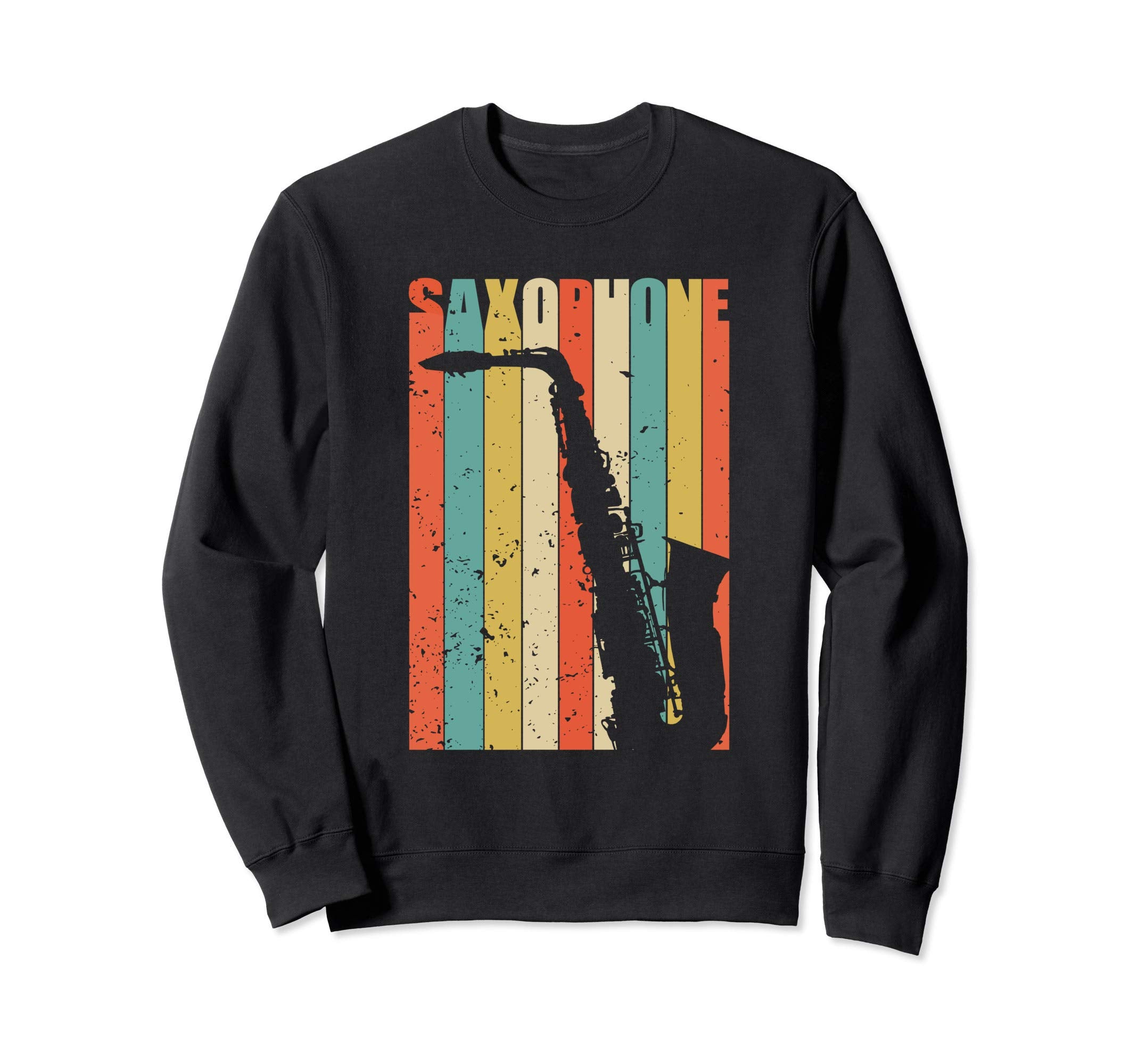 Distressed Saxophone Gifts Sweatshirt - Trendy Graphic Men Women - T-Shirt, Sweatshirt, Hoodie