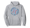 Spring 2024 Season Baseball Mom All Hoodie - Minimalist Print for Adults - T-Shirt, Sweatshirt, Hoodie