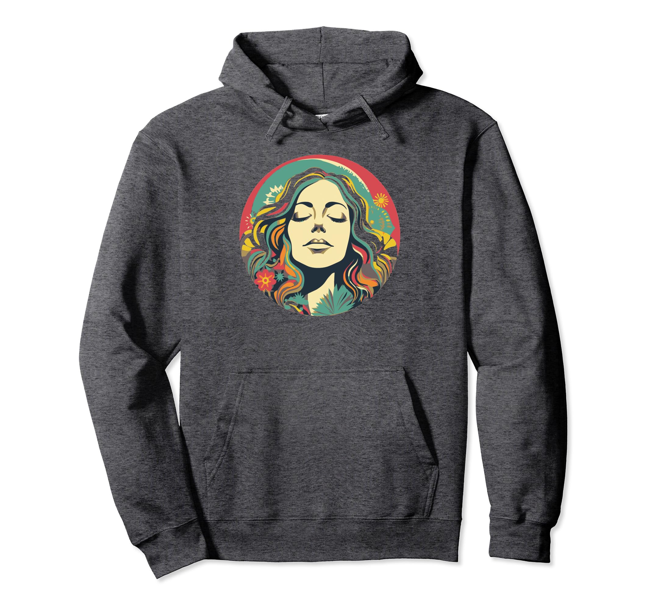Groovy Mountain Mama Hippie 60S Psychedelic Hoodie - Trendy Graphic Unisex - T-Shirt, Sweatshirt, Hoodie