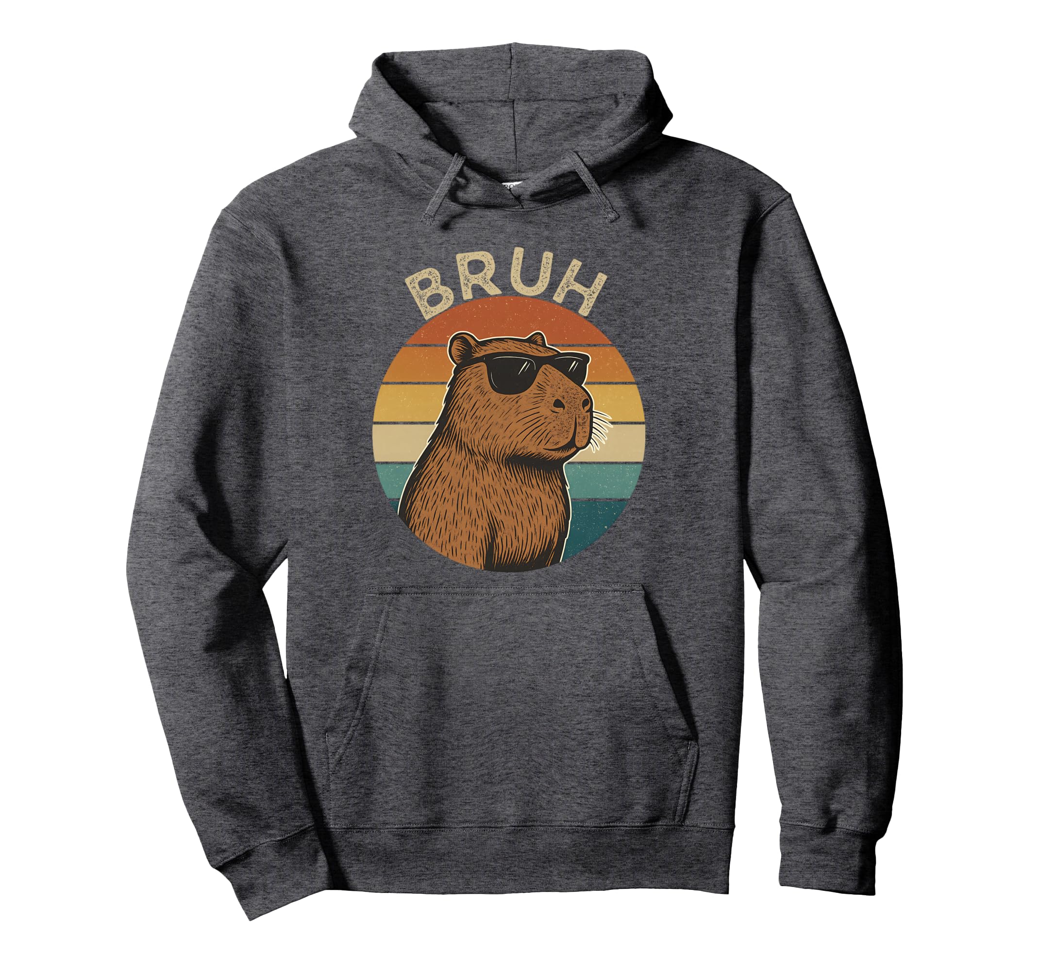 Capybara Bruh Funny Meme Hoodie - Streetwear Style for Adults - T-Shirt, Sweatshirt, Hoodie