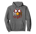 Mom Both Leopard Game Day Baseball Hoodie - Trendy Graphic for Adults - T-Shirt, Sweatshirt, Hoodie