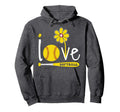 Softball I Love Softball Teen Hoodie - Unique Graphic Unisex - T-Shirt, Sweatshirt, Hoodie