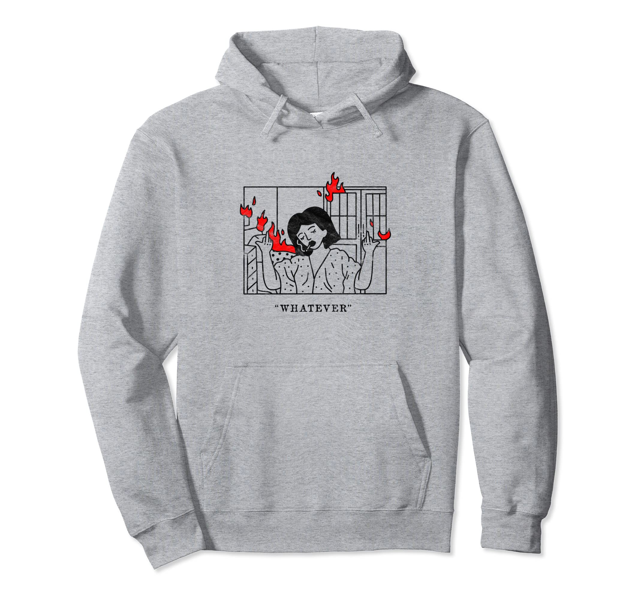 Whatever Grunge Goth Aesthetic Egirl Hoodie - Minimalist Print Men Women - T-Shirt, Sweatshirt, Hoodie