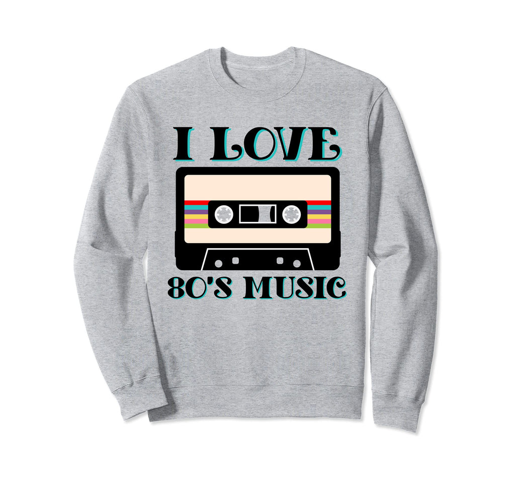 80S I Love Eighties Music Cassette Sweatshirt - Minimalist Print Men Women - T-Shirt, Sweatshirt, Hoodie