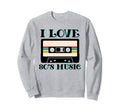80S I Love Eighties Music Cassette Sweatshirt - Minimalist Print Men Women - T-Shirt, Sweatshirt, Hoodie