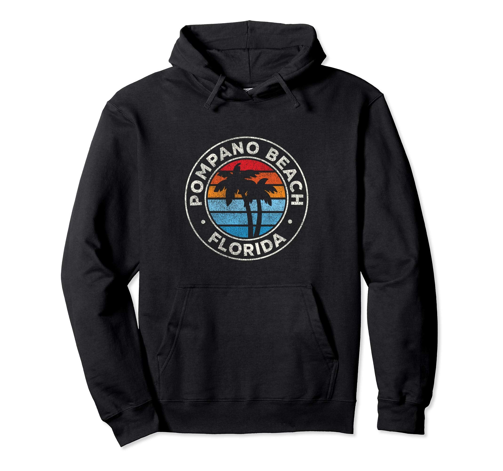 Pompano Beach Florida Fl 70S Hoodie - Custom Art Print Unisex - T-Shirt, Sweatshirt, Hoodie