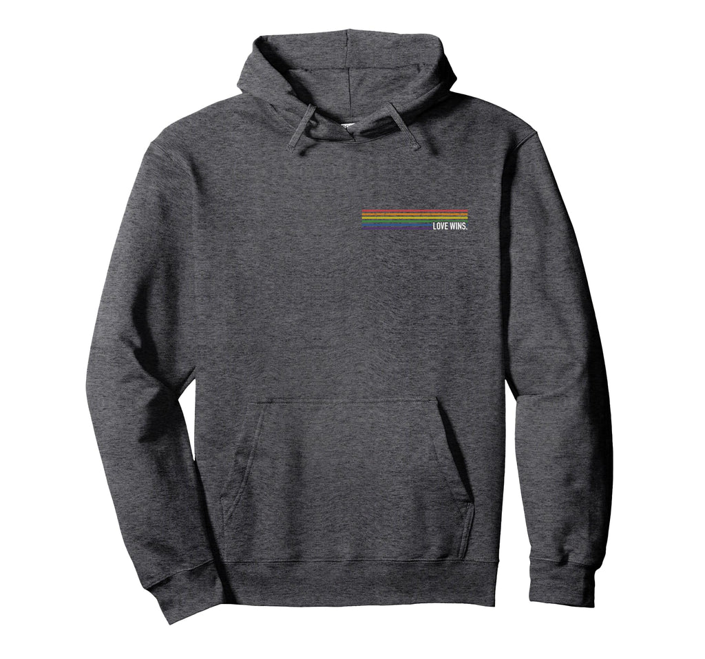 Love Rainbow Flag Wins Gay And Lesbian Hoodie - Trendy Graphic for Adults - T-Shirt, Sweatshirt, Hoodie