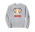 Charming Baseball Mom Heart Sweatshirt - Novelty Apparel for Adults - T-Shirt, Sweatshirt, Hoodie