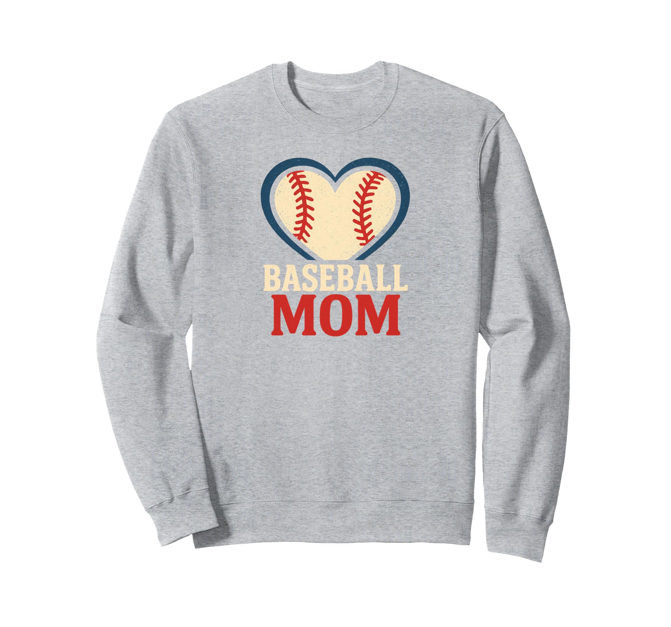 Charming Baseball Mom Heart Sweatshirt - Novelty Apparel for Adults - T-Shirt, Sweatshirt, Hoodie
