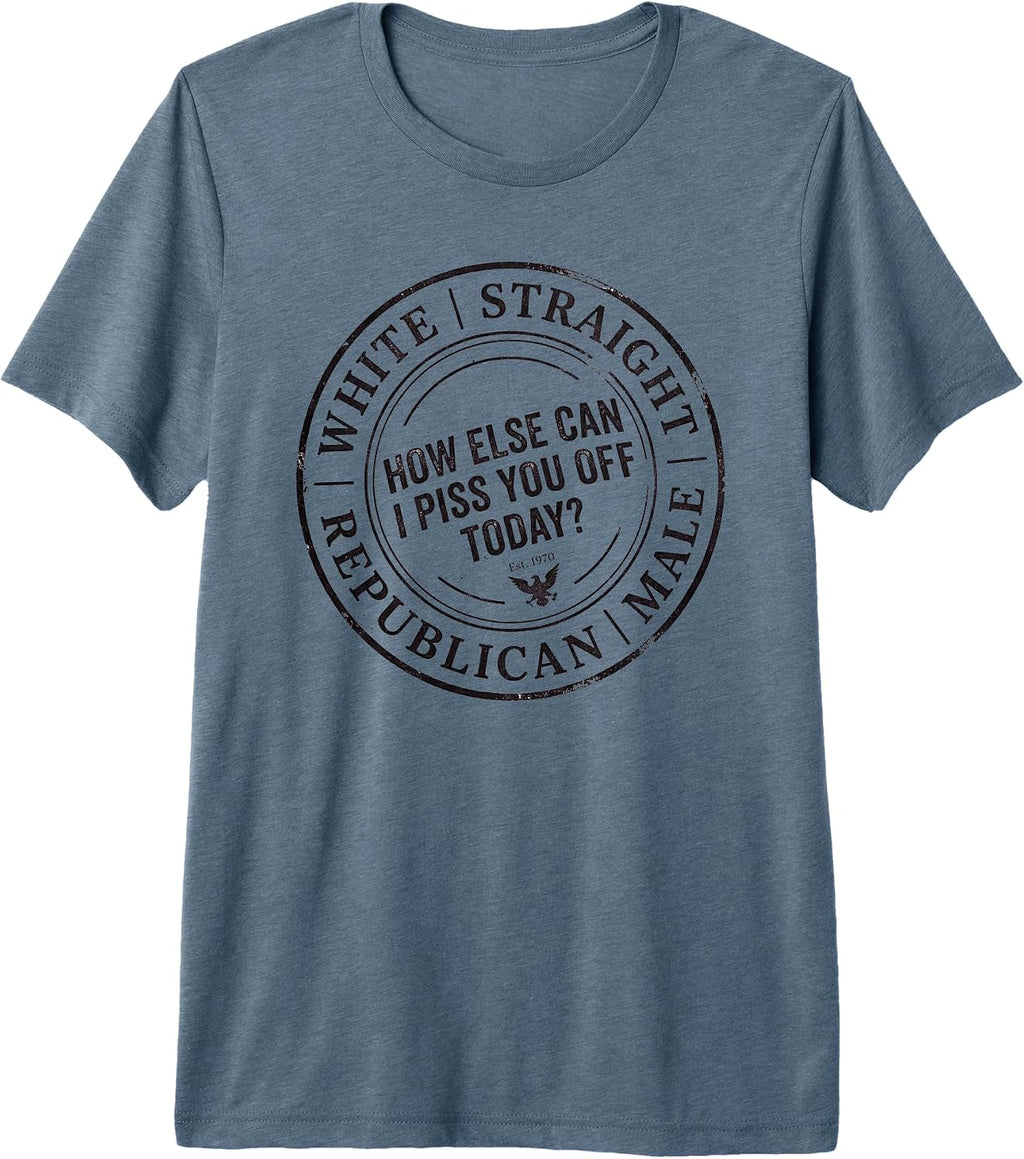 Political Humor White Straight Republican Male - Adult & Kids T-Shirts, Sweatshirts & Hoodies apparel design preview 1
