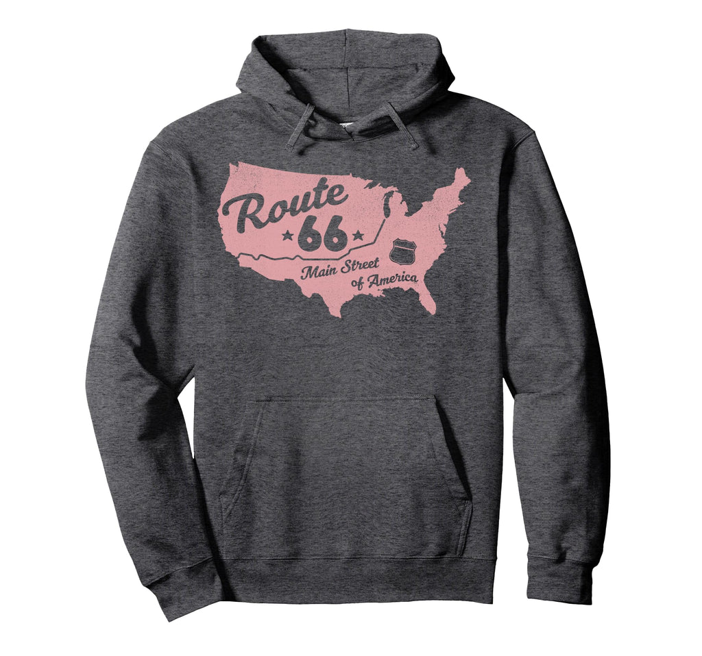 Usa Route 66 Main Street America Hoodie - Trendy Graphic Men Women - T-Shirt, Sweatshirt, Hoodie