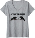 Attempted Murder Of Crows Funny Birdwatcher Pun - Adult & Kids T-Shirts, Sweatshirts & Hoodies apparel design preview 1