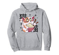 Happy Cat Eating Ramen Japan 80S Hoodie - Aesthetic Graphic Men Women - T-Shirt, Sweatshirt, Hoodie