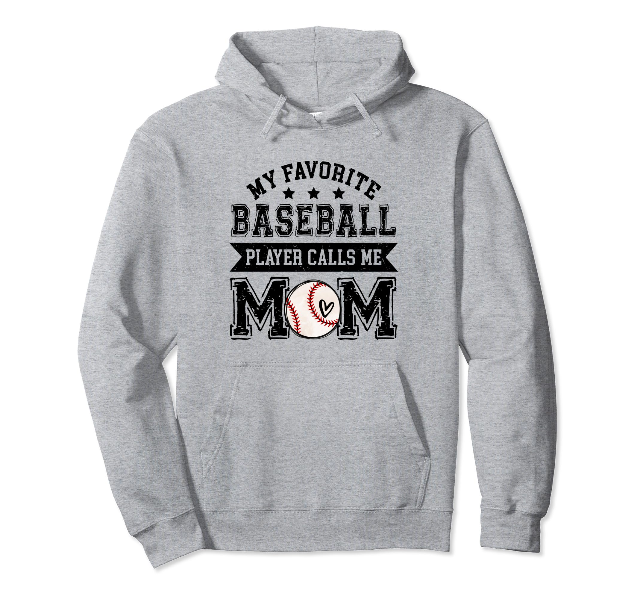 Baseball Mom My Favorite Baseball Hoodie - Fun Novelty Design Men Women - T-Shirt, Sweatshirt, Hoodie