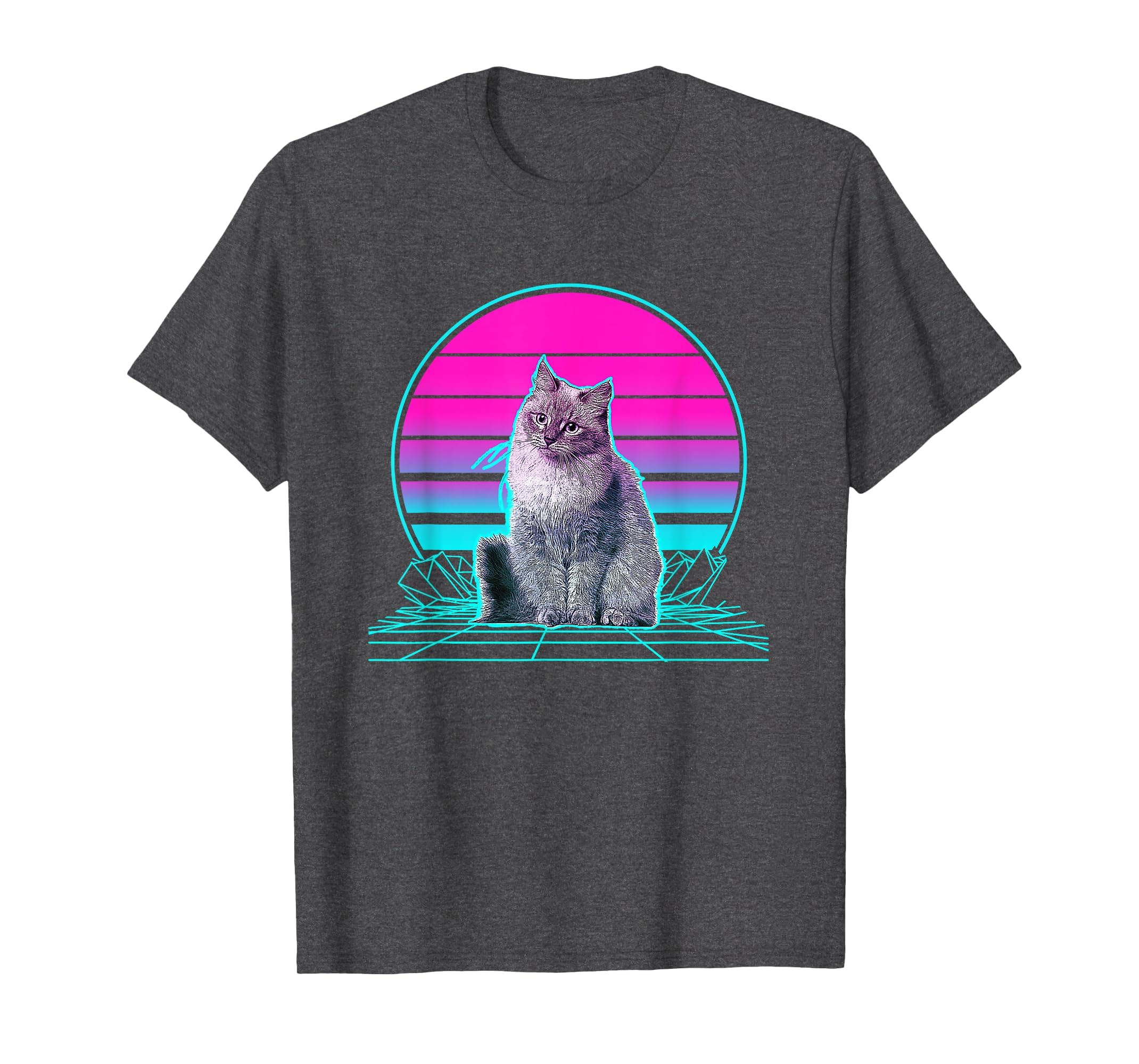 Sunset Siberian Cat T-Shirt - Casual Everyday Wear Unisex - T-Shirt, Sweatshirt, Hoodie