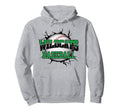 Wildcats Baseball Break Green Wildcat Hoodie - Trendy Graphic for Adults - T-Shirt, Sweatshirt, Hoodie