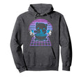 Ramen Cat Kawaii Retrowave Sunset 80S Hoodie - Trendy Graphic for Adults - T-Shirt, Sweatshirt, Hoodie