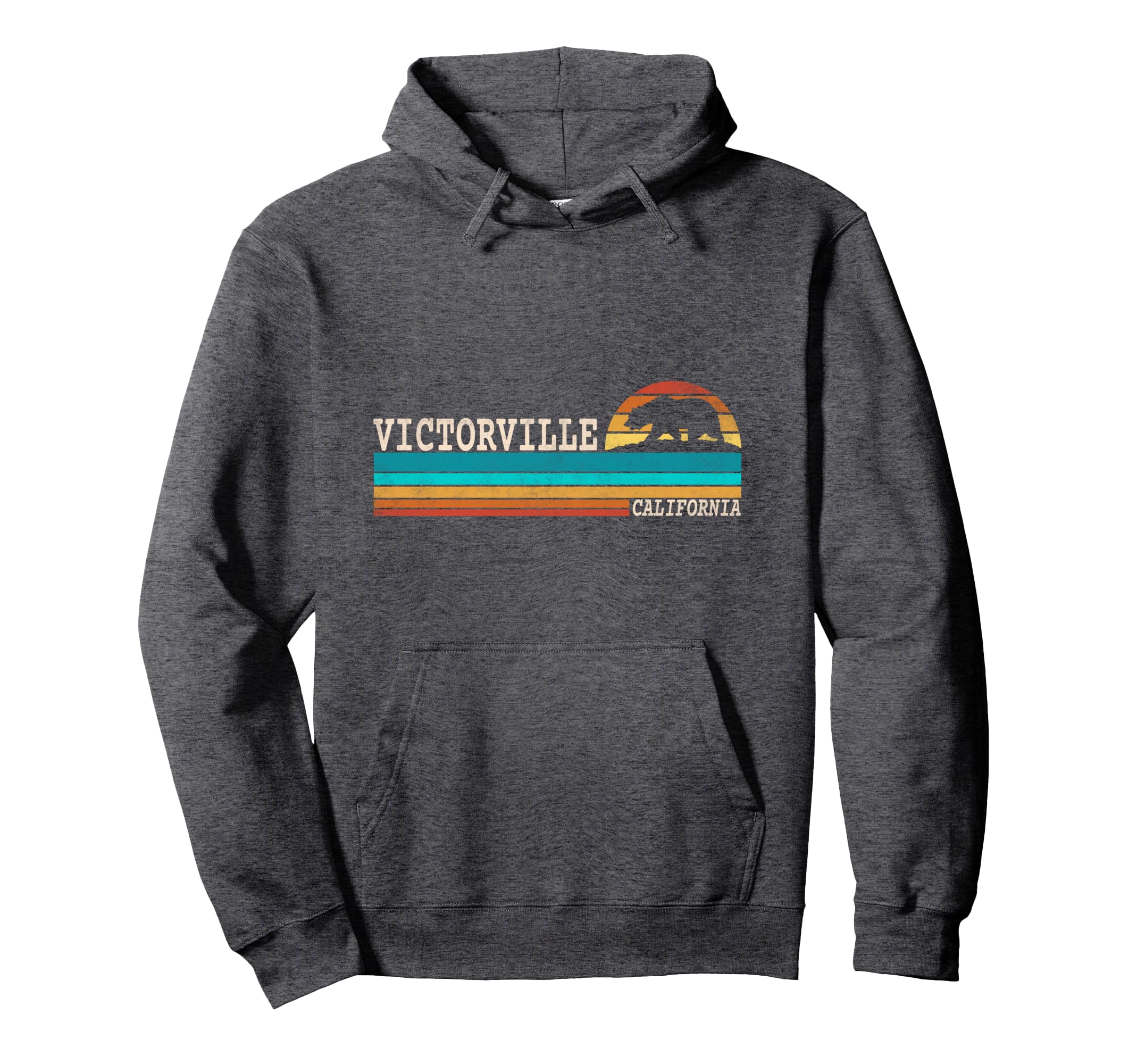 Victorville California State Bear Sunset Hoodie - Unique Graphic for Adults - T-Shirt, Sweatshirt, Hoodie