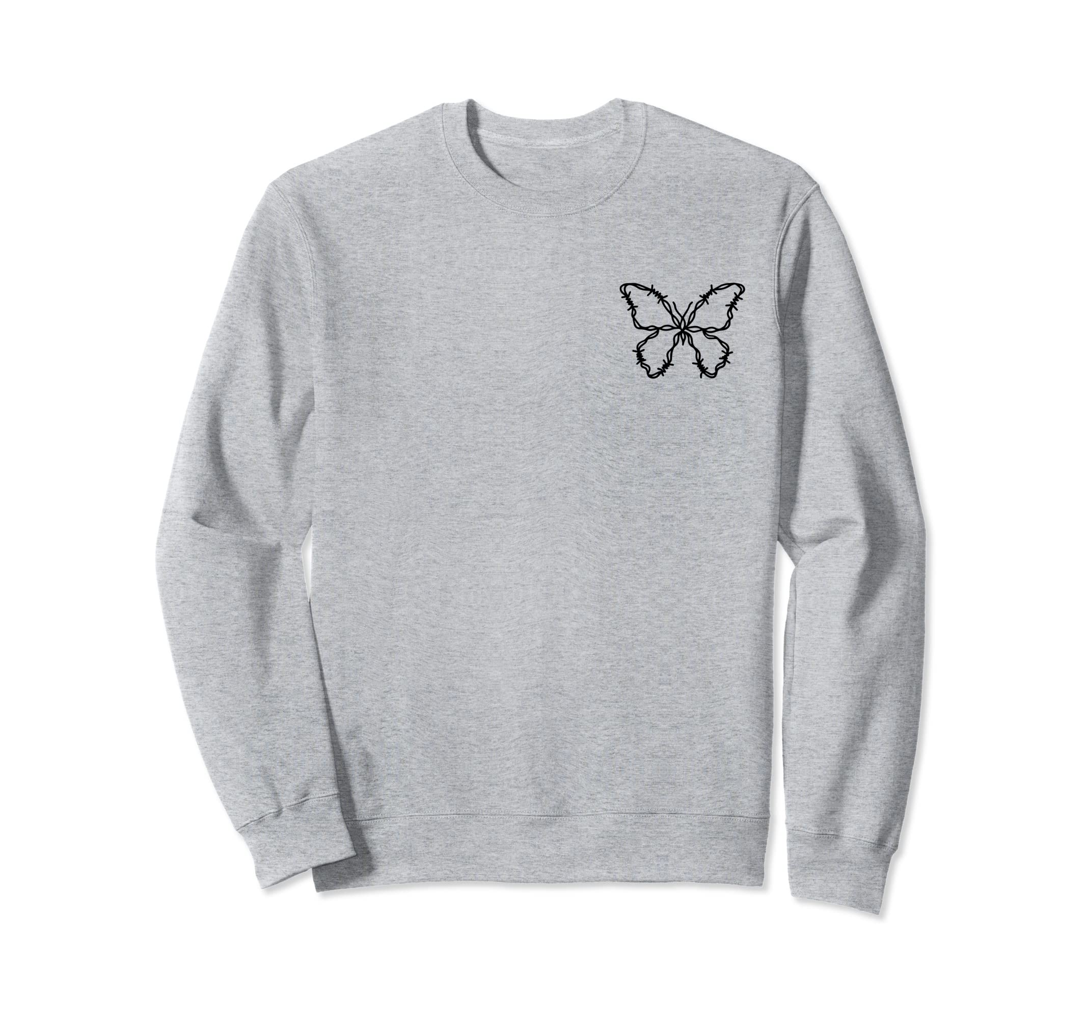Trendy Y2K Butterfly Grunge Streetwear Sweatshirt - Novelty Apparel Unisex - T-Shirt, Sweatshirt, Hoodie