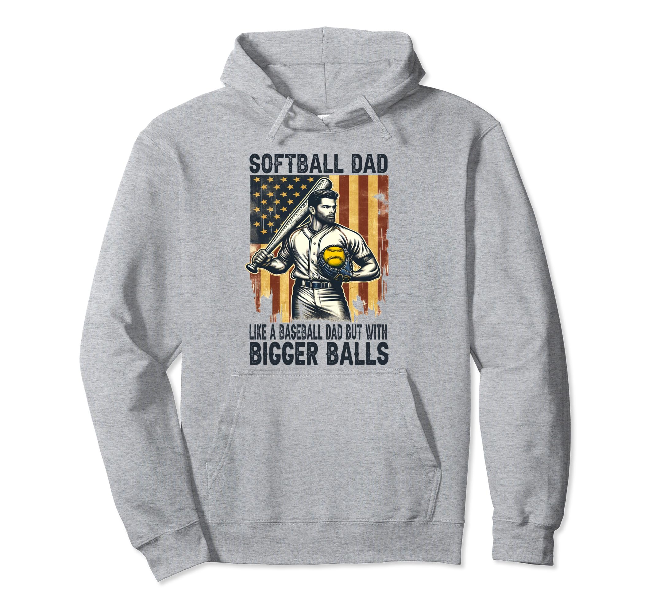 Softball Dad Like Baseball Dad But Hoodie - Streetwear Style Men Women - T-Shirt, Sweatshirt, Hoodie