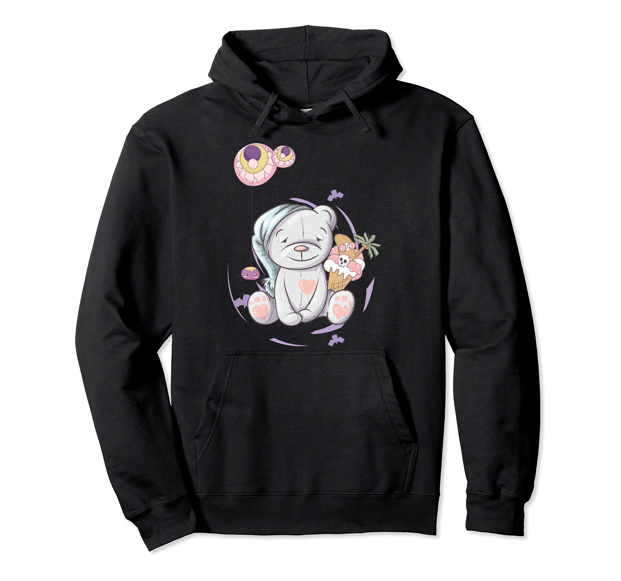 Alt Aesthetic Pastel Goth Sleepy Bear Hoodie - Custom Art Print Men Women - T-Shirt, Sweatshirt, Hoodie