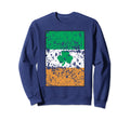 Distressed Shamrock Flag Ireland Sweatshirt - Graphic Print Men Women - T-Shirt, Sweatshirt, Hoodie