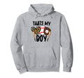 Thats My Son Leopard Heart Baseball Mom Hoodie - Graphic Print Men Women - T-Shirt, Sweatshirt, Hoodie