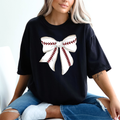 Baseball Bow Comfort Colors Black - Adult & Kids T-Shirts, Sweatshirts & Hoodies apparel design preview 1