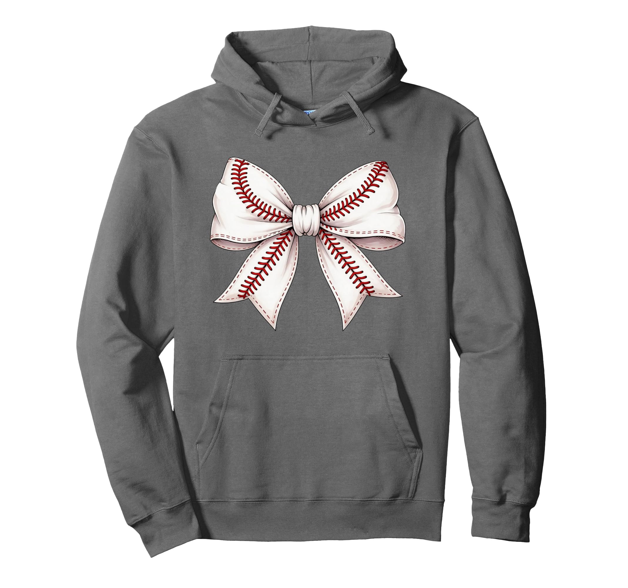 Baseball Bow Mothers Day Baseball Mom Hoodie - Minimalist Print for Adults - T-Shirt, Sweatshirt, Hoodie