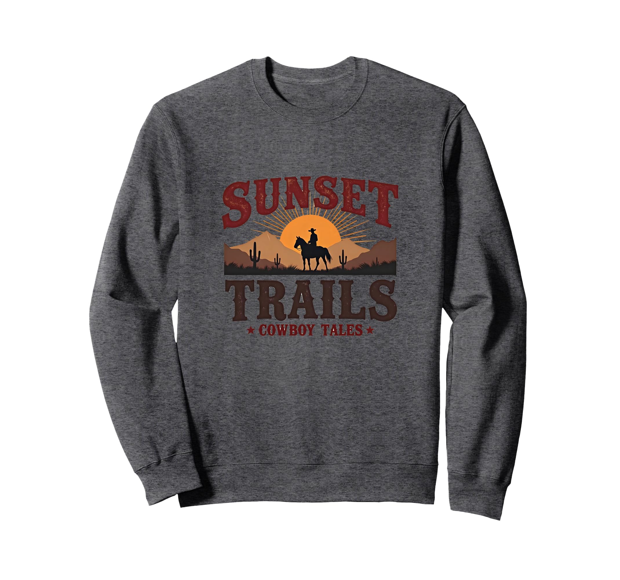 Sunset Trails Custom Cowboy Tales Sweatshirt - Aesthetic Graphic Unisex - T-Shirt, Sweatshirt, Hoodie