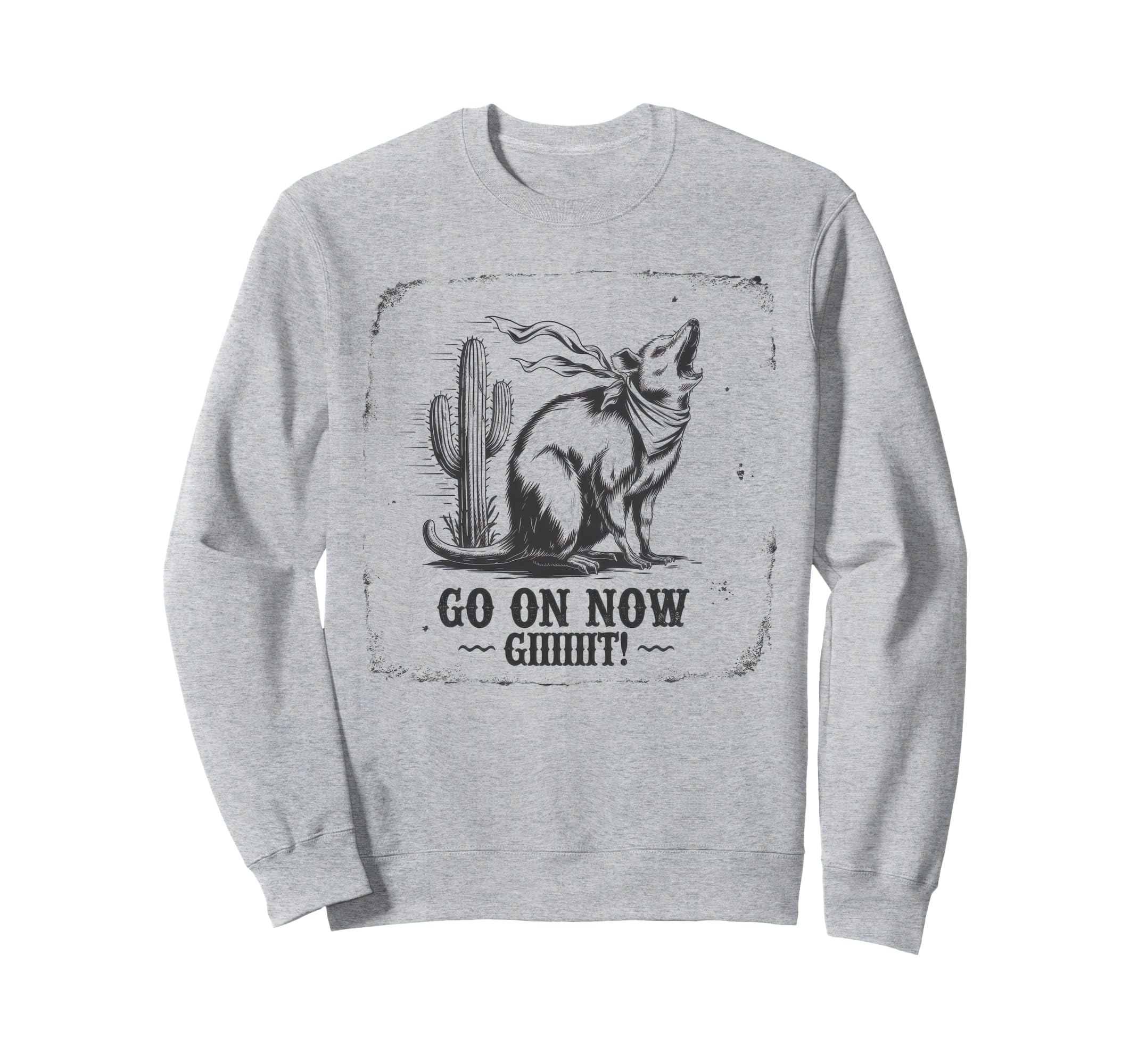 Go Now Git Cowboy Opossum Country Sweatshirt - Streetwear Style for Adults - T-Shirt, Sweatshirt, Hoodie