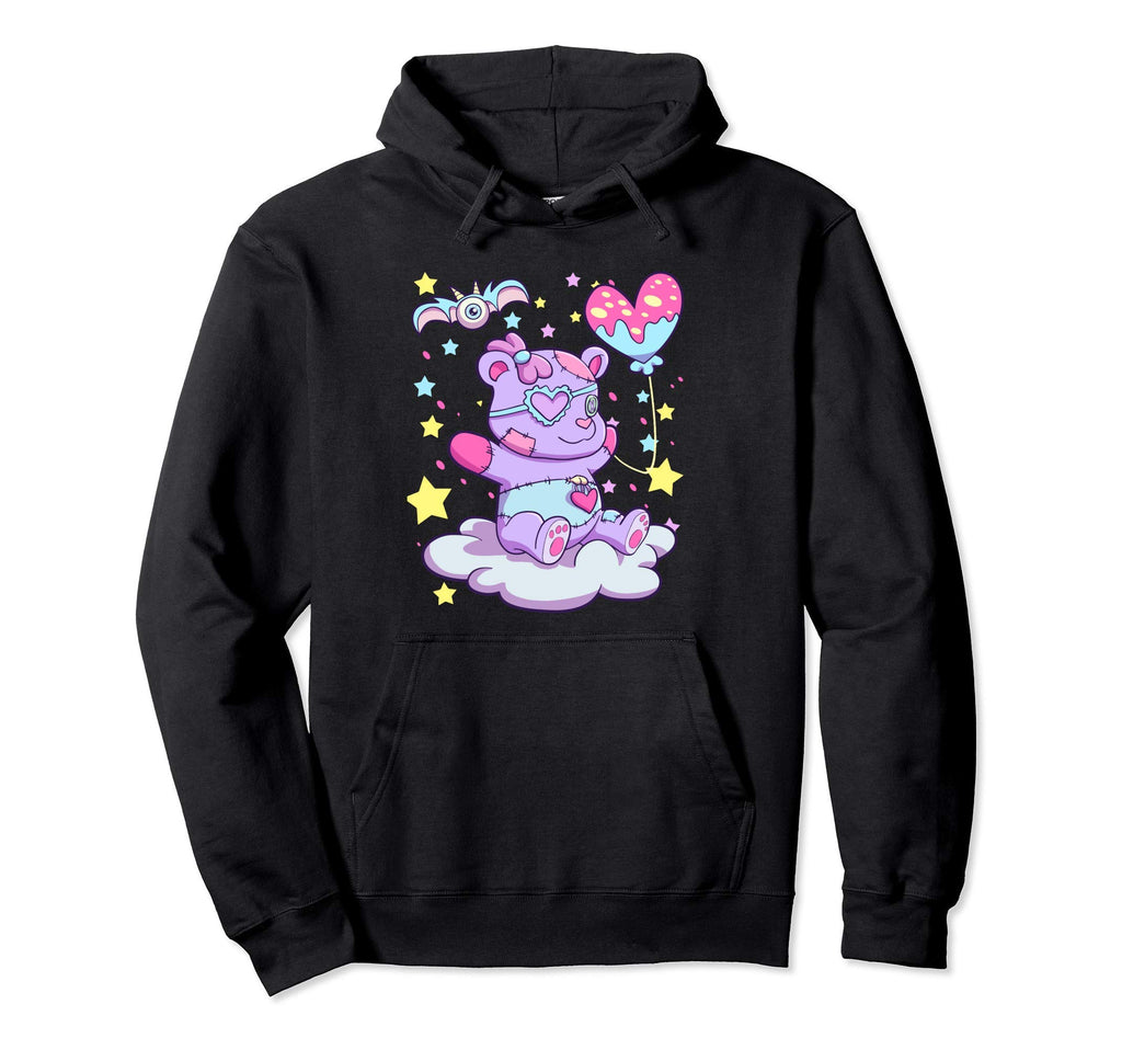 Kawaii Teddy Bear Pastel Goth Creepy Hoodie - Custom Art Print Unisex - T-Shirt, Sweatshirt, Hoodie