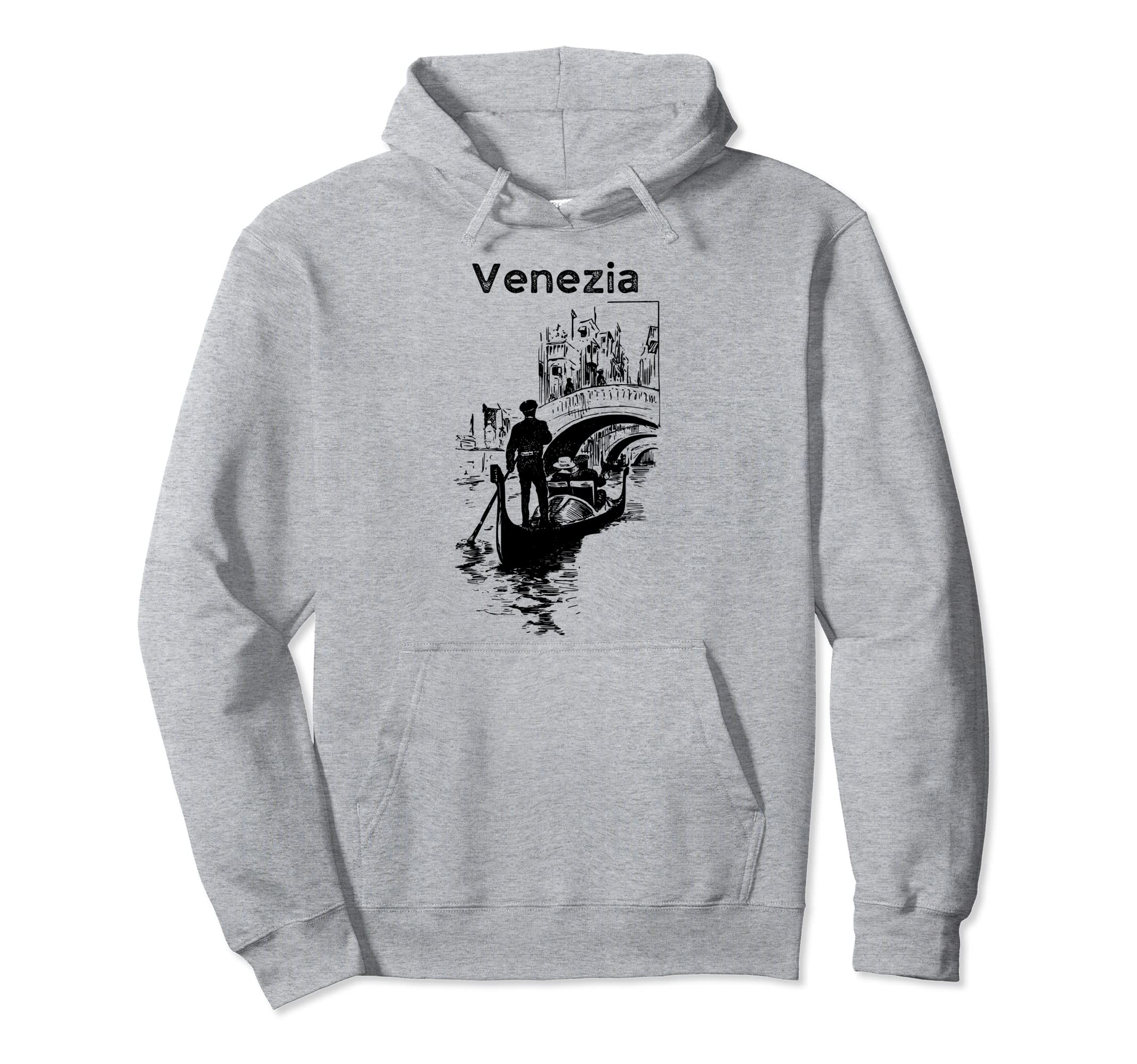 Venezia Beautiful Postcard Drawing Hoodie - Casual Everyday Wear for Adults - T-Shirt, Sweatshirt, Hoodie