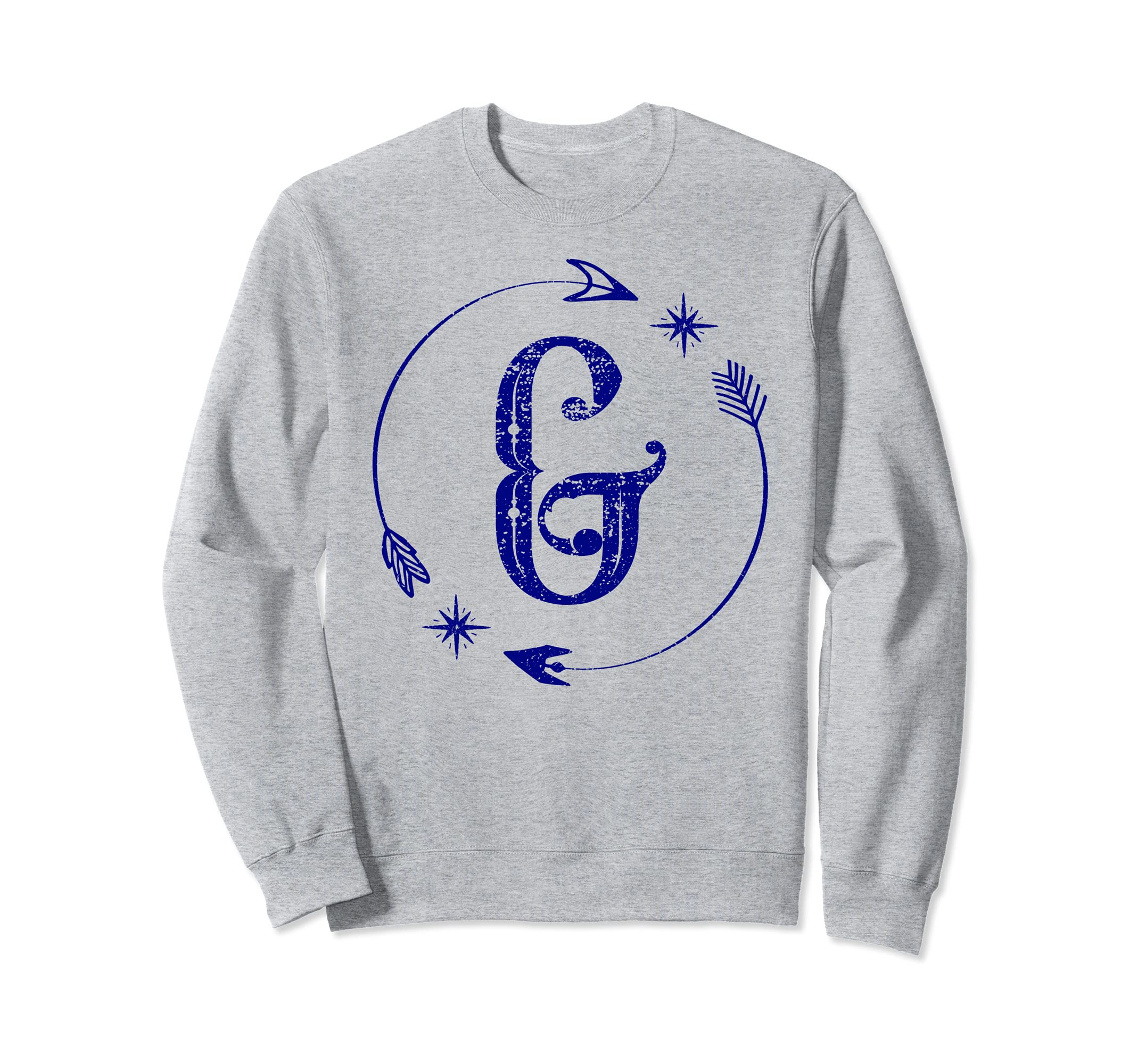 Initial G Monogram Boho Name Sweatshirt - Casual Everyday Wear for Adults - T-Shirt, Sweatshirt, Hoodie