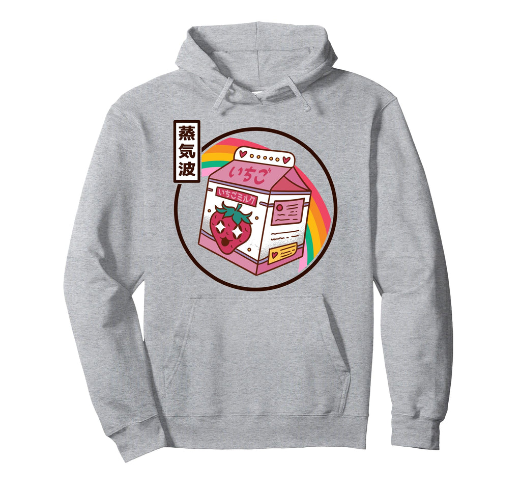Strawberry Milk Japan Pastel Otaku Hoodie - Custom Art Print Men Women - T-Shirt, Sweatshirt, Hoodie
