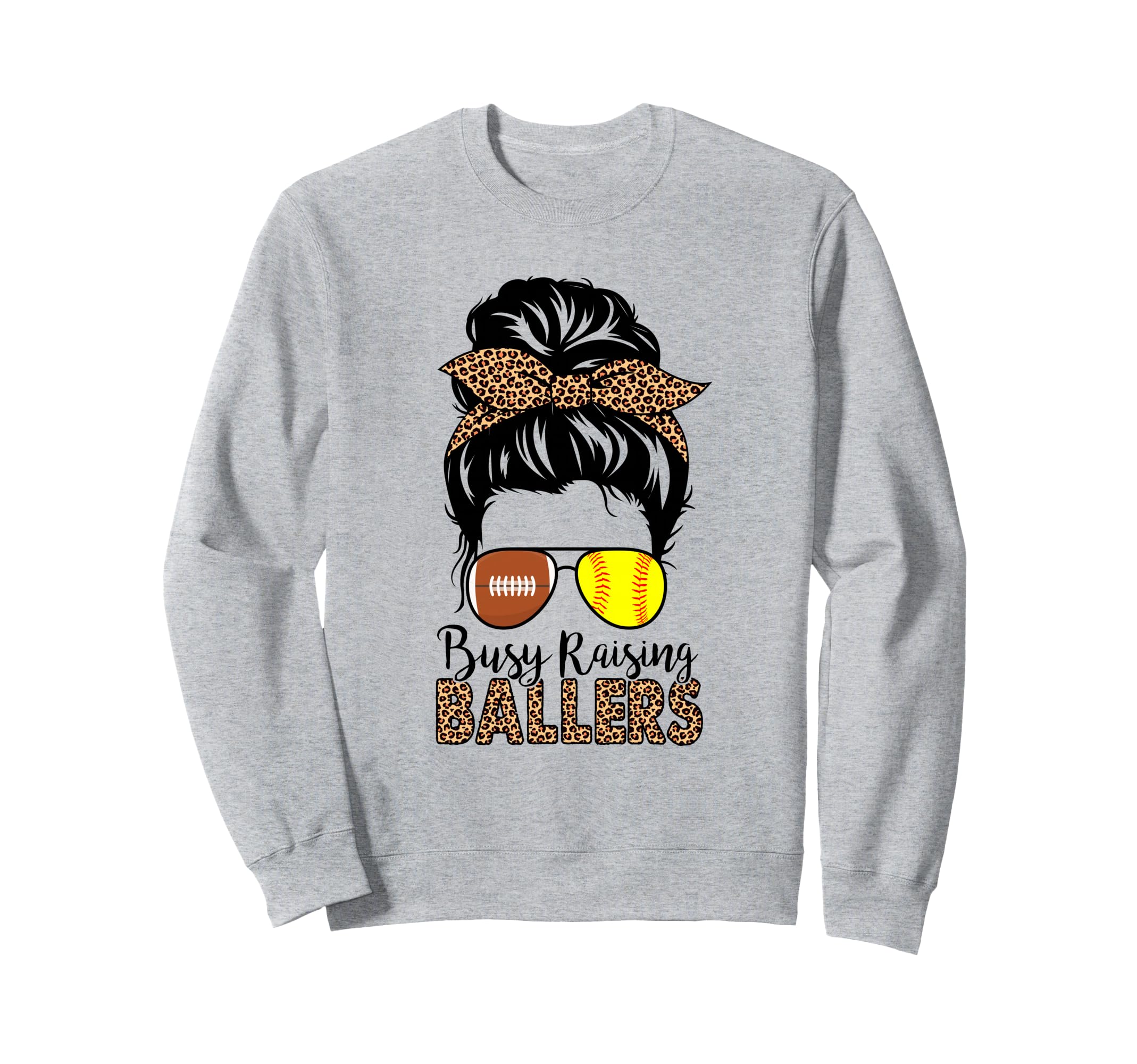 Busy Raising Ballers Softball And Sweatshirt - Unique Graphic Unisex - T-Shirt, Sweatshirt, Hoodie