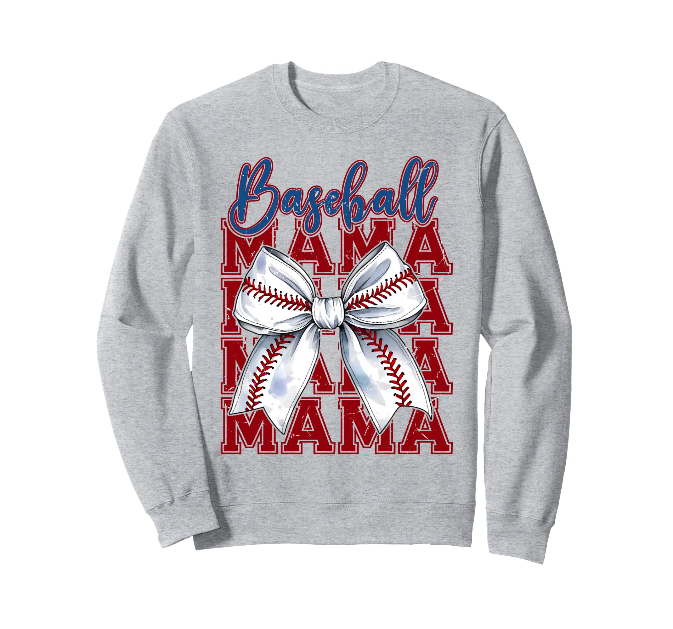Baseball Mama Coquette Bow Mothers Sweatshirt - Novelty Apparel Men Women - T-Shirt, Sweatshirt, Hoodie