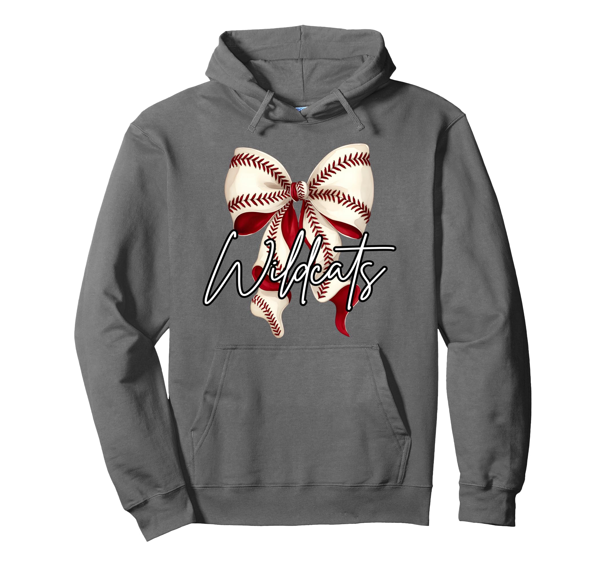 Wildcats Baseball Bow Game Day Team Mom Hoodie - Aesthetic Graphic Unisex - T-Shirt, Sweatshirt, Hoodie